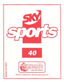 1996 Merlin Sky Sports Sticker Collection #40 Alan Stubbs Back