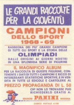 1968-69 Panini Campioni dello Sport #472 Irene Camber Back