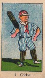 1920 Sports Drawings (W542) #2 Cricket Front