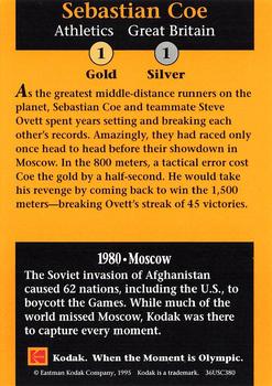 1995 Kodak A Century of Olympic Excellence #NNO Sebastian Coe Back