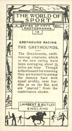 1927 Lambert & Butler The World of Sport #14 The Greyhounds Back