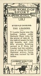 1927 Lambert & Butler The World of Sport #24 The Leaders Back