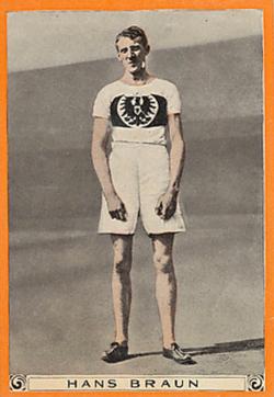 1913 Pan Handle Scrap World's Champion Athletes (T230) #NNO Hanns Braun Front