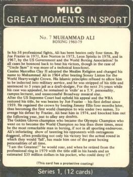 1981 Milo/Nestle Great Moments in Sport #7 Muhammad Ali Back