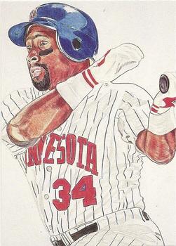 1993 Sports Art Images Promos (unlicensed) #4 Kirby Puckett Front