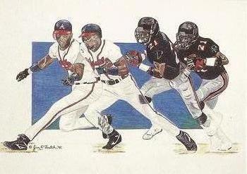1993 Sports Art Images Promos (unlicensed) #10 Deion Sanders Front
