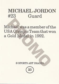 1993 Sports Art Images Promos (unlicensed) #23 Michael Jordan Back