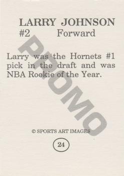 1993 Sports Art Images Promos (unlicensed) #24 Larry Johnson Back