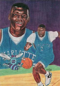 1993 Sports Art Images Promos (unlicensed) #24 Larry Johnson Front