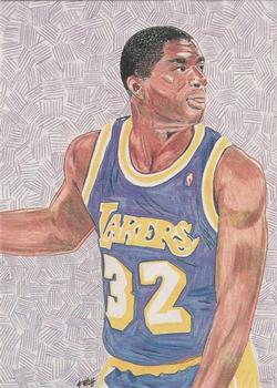 1993 Sports Art Images Promos (unlicensed) #25 Magic Johnson Front