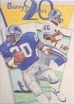 1993 Sports Art Images Promos (unlicensed) #26 Barry Sanders Front