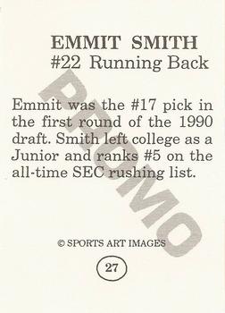 1993 Sports Art Images Promos (unlicensed) #27 Emmitt Smith Back