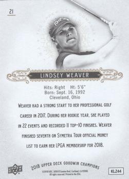 2018 Upper Deck Goodwin Champions #21 Lindsey Weaver Back