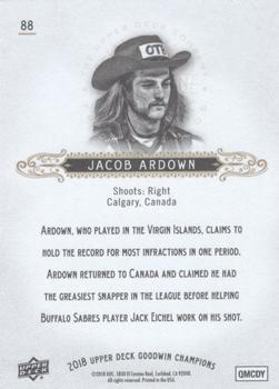 2018 Upper Deck Goodwin Champions #88 Jacob Ardown Back
