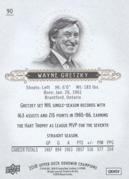 2018 Upper Deck Goodwin Champions #90 Wayne Gretzky Back