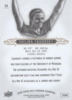 2018 Upper Deck Goodwin Champions #94 Shelina Zadorsky Back