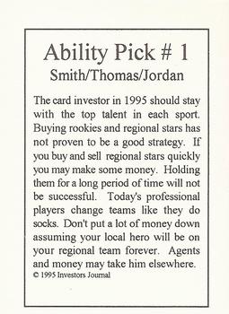 1995 Investor's Journal #NNO Emmitt Smith / Frank Thomas / Michael Jordan Back
