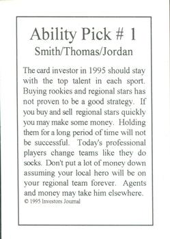1995 Investor's Journal - Silver #NNO Emmitt Smith / Frank Thomas / Michael Jordan Back