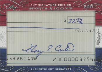 2017 Leaf Sports Icons Cut Signature Edition #NNO Carl Hubbell / Gary Carter Back