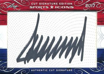 2017 Leaf Sports Icons Cut Signature Edition #NNO Donald Trump Front