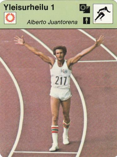 1977 Sportscaster Series 1 Finnish #01-11 Alberto Juantorena Front