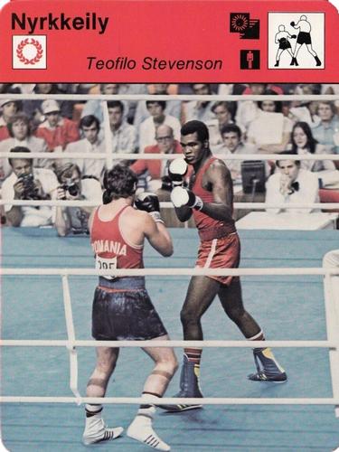 1977 Sportscaster Series 1 Finnish #01-23 Teofilo Stevenson Front