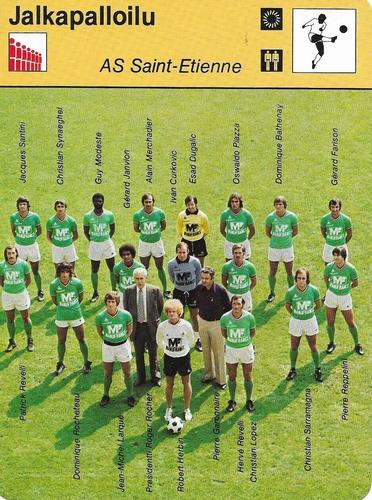 1977 Sportscaster Series 5 Finnish #05-118 AS Saint-Etienne Front