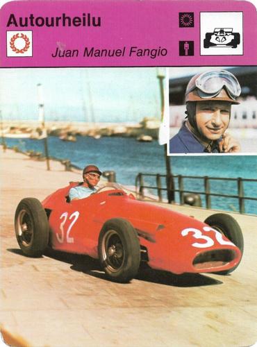 1977 Sportscaster Series 8 Finnish #08-170 Juan Manuel Fangio Front