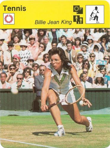 1977 Sportscaster Series 8 Finnish #08-177 Billie Jean King Front