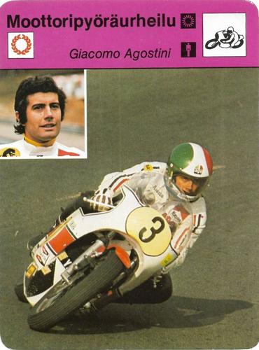 1977 Sportscaster Series 9 Finnish #09-202 Giacomo Agostini Front
