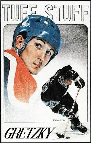 1991 Tuff Stuff Magazine Postcard Inserts #8 Wayne Gretzky Front