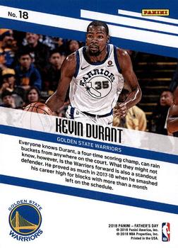 2018 Panini Father's Day #18 Kevin Durant Back