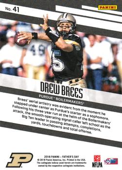 2018 Panini Father's Day #41 Drew Brees Back