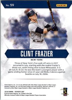 2018 Panini Father's Day #59 Clint Frazier Back
