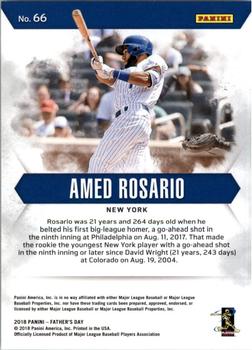 2018 Panini Father's Day #66 Amed Rosario Back