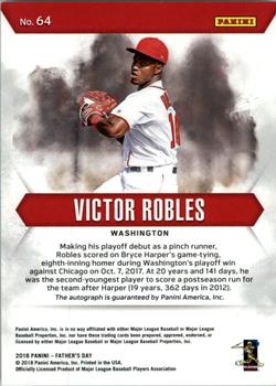 2018 Panini Father's Day - Autographs #64 Victor Robles Back