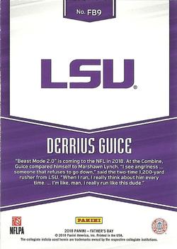 2018 Panini Father's Day - NFL Rookies #FB9 Derrius Guice Back