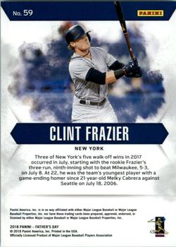 2018 Panini Father's Day - Future Frames #59 Clint Frazier Back