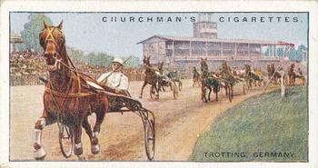 1929 Churchman's Sports & Games in Many Lands #8 Trotting, Germany Front