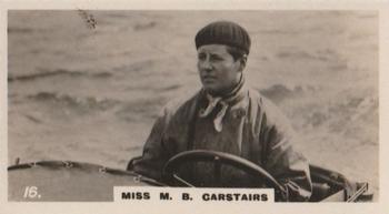 1927 British-American Tobacco Who's Who in Sports #16 Miss M.B. Carstairs Front