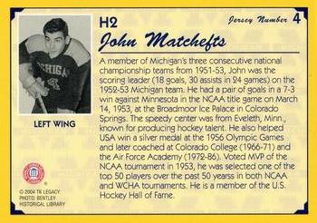 2004 TK Legacy Michigan Wolverines #H2 John Matchefts Back