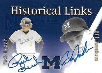 2004 TK Legacy Michigan Wolverines - Historical Links Autographs #HL3 Bill Freehan / Rick Leach Front
