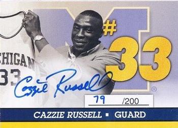 2004 TK Legacy Michigan Wolverines - Retired Numbers Autographs #BBR-1 Cazzie Russell Front