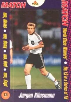1996 Match Magazine World Class Winners #13 Jurgen Klinsmann Front