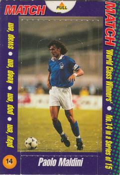 1996 Match Magazine World Class Winners #14 Paolo Maldini Front