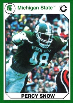 1990 Collegiate Collection Michigan State Spartans - Promos #3 Percy Snow Front