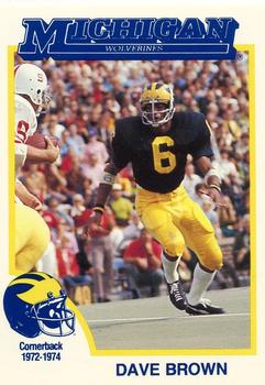 1991 College Classics Michigan Wolverines #NNO Dave Brown Front