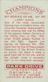 1935 Gallaher Champions 2nd Series #38 Larry Gains Back