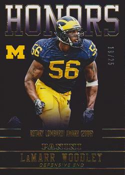 2015 Panini Michigan Wolverines - Honors Gold #LW-MI LaMarr Woodley Front