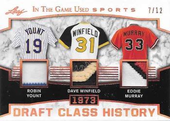2018 Leaf In The Game Used Sports - Draft Class History Relics #DCH-11 Robin Yount / Dave Winfield / Eddie Murray Front